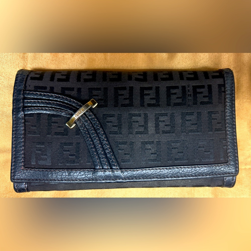 Authentic FENDI Zucca Black WALLET